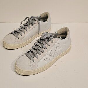 NEW P448 John Sneakers White and Silver EU 38 (US 7.5-8) Women's MSRP: $235